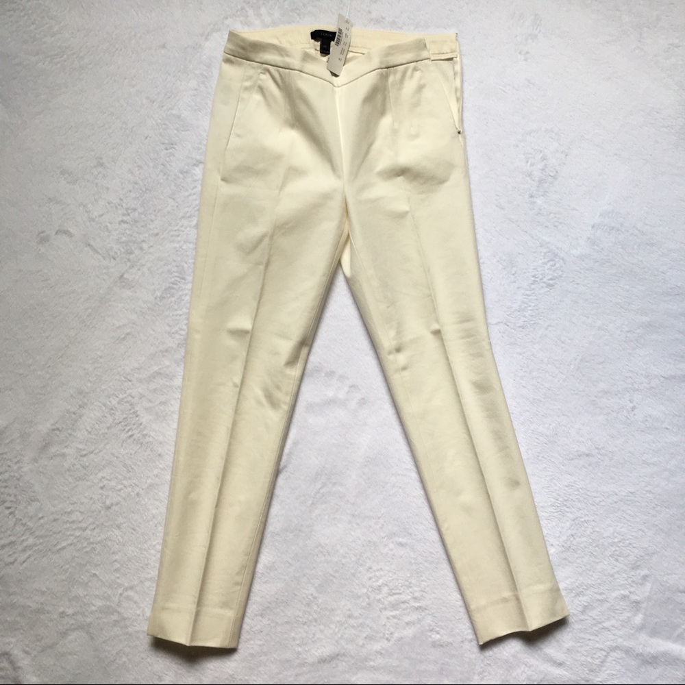 J. Crew Ivory Marie Slim Crop Pant